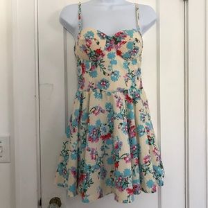 Spring Floral Mini Bustier Dress